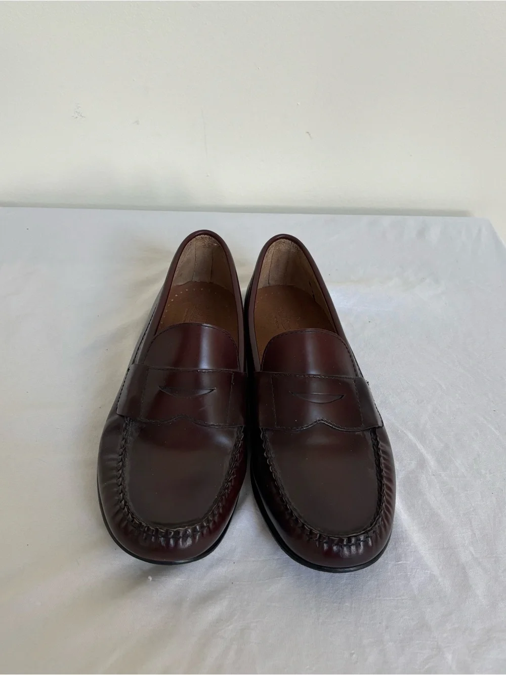 GH Bass Freshman Youth Loafers Burgundy Size 4